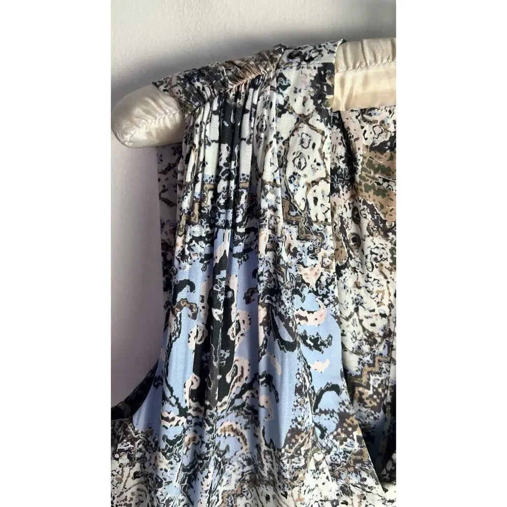Free People Darcy Super V‎ Print Tank Top Cami Shell Career Blouse Shirt Size XS